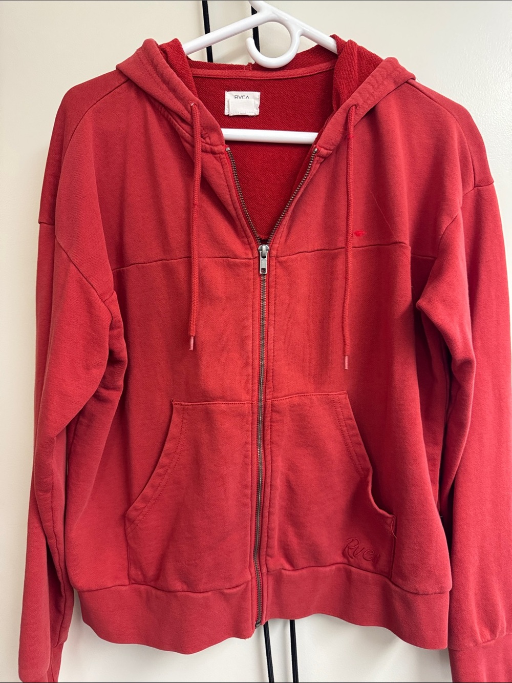 RVCA -Red Zip Hoodie